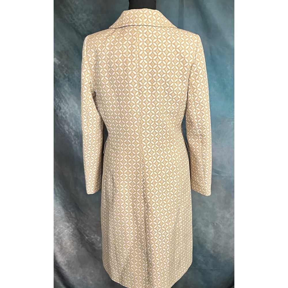 Le Suit Women's Beige Geometric Patterned Dress Coat Size 8 Career‎ - Picture 5 of 8